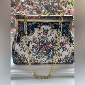 Vintage tapestry evening bag